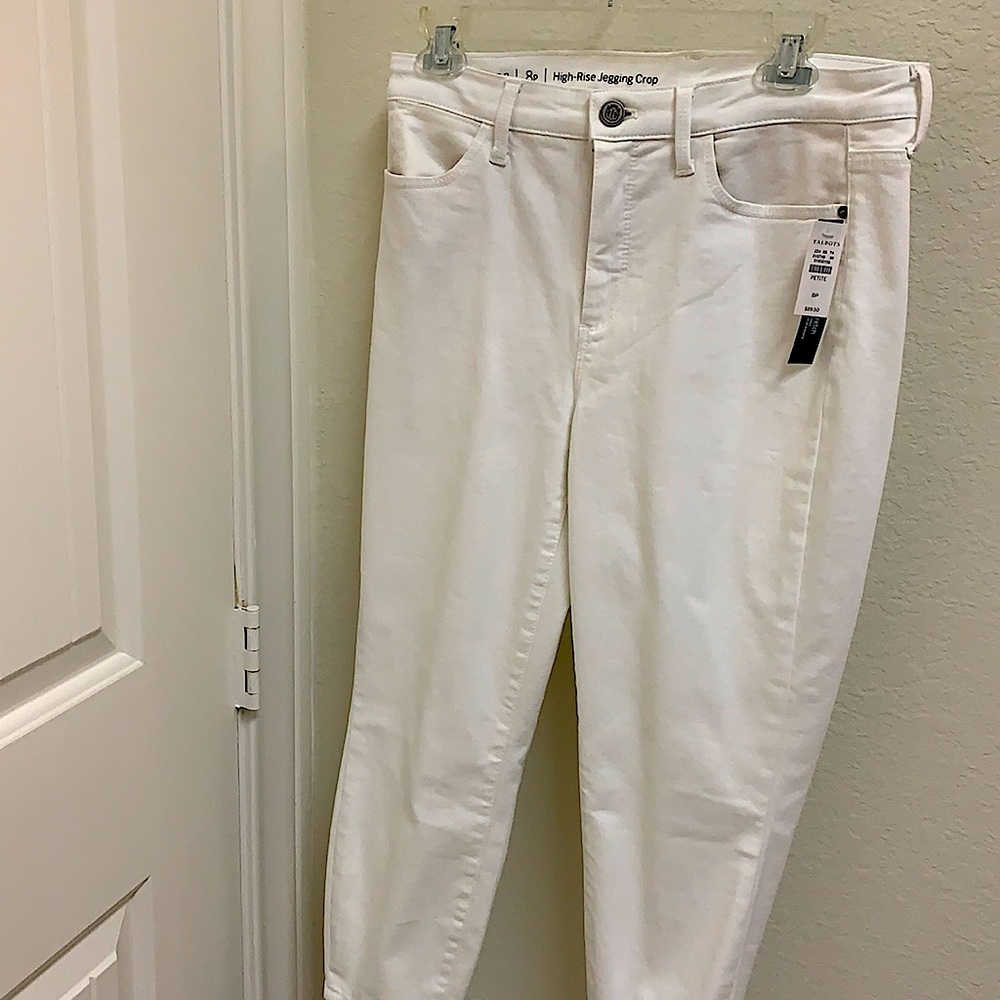 Talbots NWT white high rise jeggings 8petite